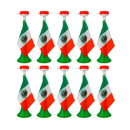 10pzs Vuvuzela Tricolor For Promotional c/ Bandera Mexico - For Promotional - vista lateral