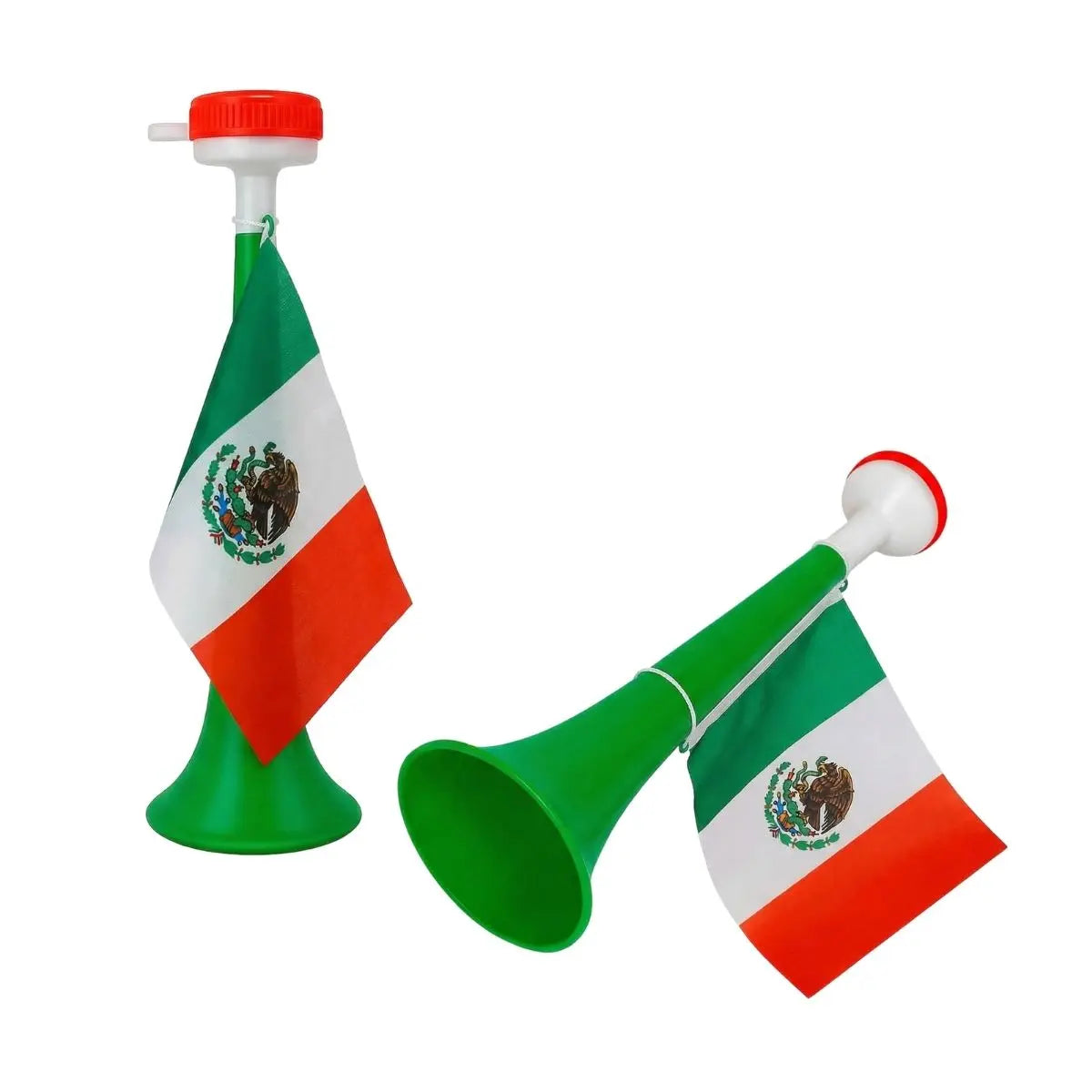 10pzs Vuvuzela Tricolor For Promotional c/ Bandera Mexico - For Promotional - vista trasera
