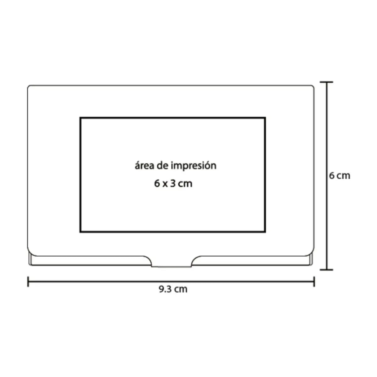 Tarjetero Metalico Card Gris For Promotional - For Promotional - vista lateral