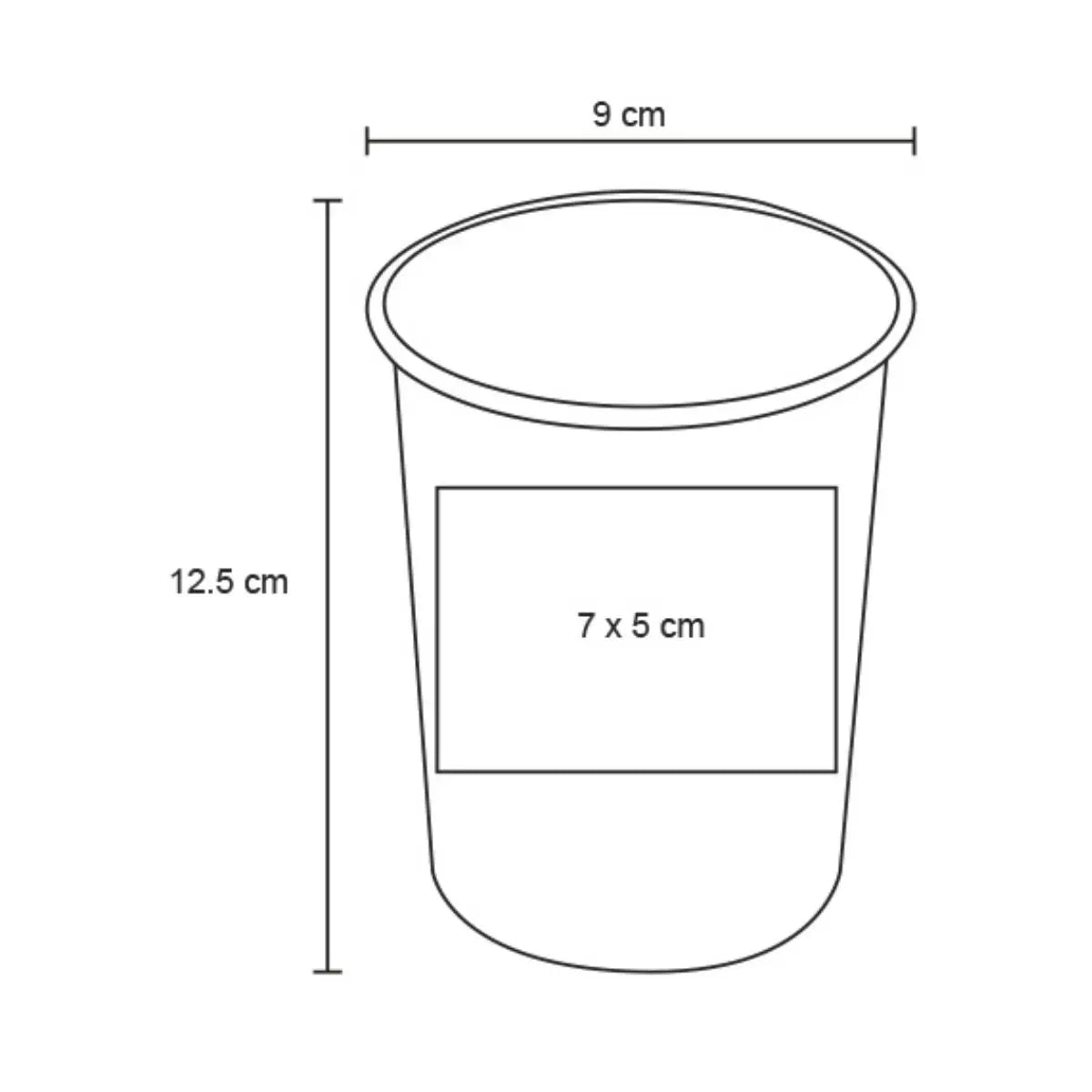 4pzs Vaso Cup Blanco Acero FOR PROMOTIONAL - For Promotional