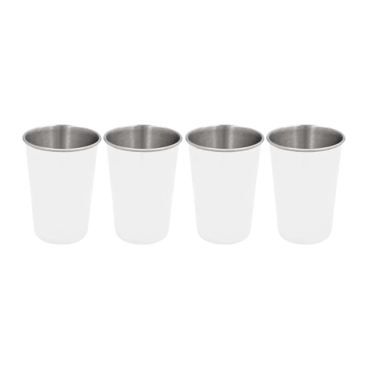4pzs Vaso Cup Blanco Acero FOR PROMOTIONAL - For Promotional - vista lateral