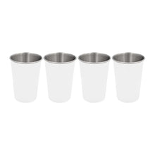 4pzs Vaso Cup Blanco Acero FOR PROMOTIONAL - For Promotional - vista lateral
