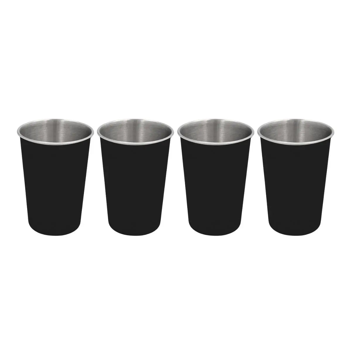 4pzs Vaso Cup Negro Acero FOR PROMOTIONAL - For Promotional
