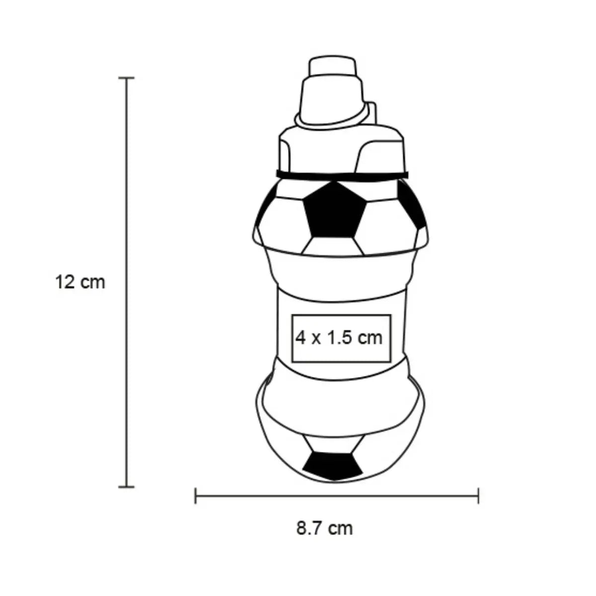 Cilindro Silicon Plegable For Promotional 520 ml Forma Balon Futbol - For Promotional - empaque