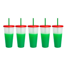 5pzs Vaso Plastico For Promotional Acabado Frost Degradado 700 ml - For Promotional - vista lateral