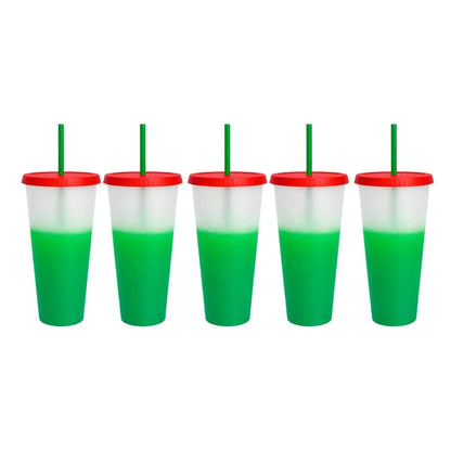 5pzs Vaso Plastico For Promotional Acabado Frost Degradado 700 ml - For Promotional - vista lateral