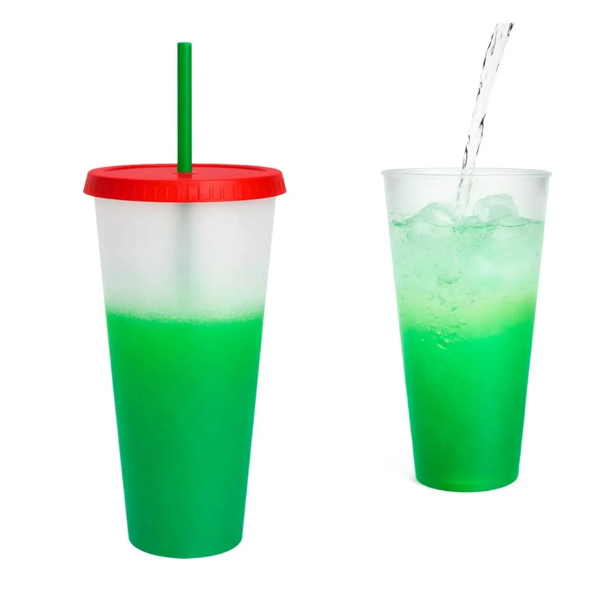5pzs Vaso Plastico For Promotional Acabado Frost Degradado 700 ml - For Promotional - empaque