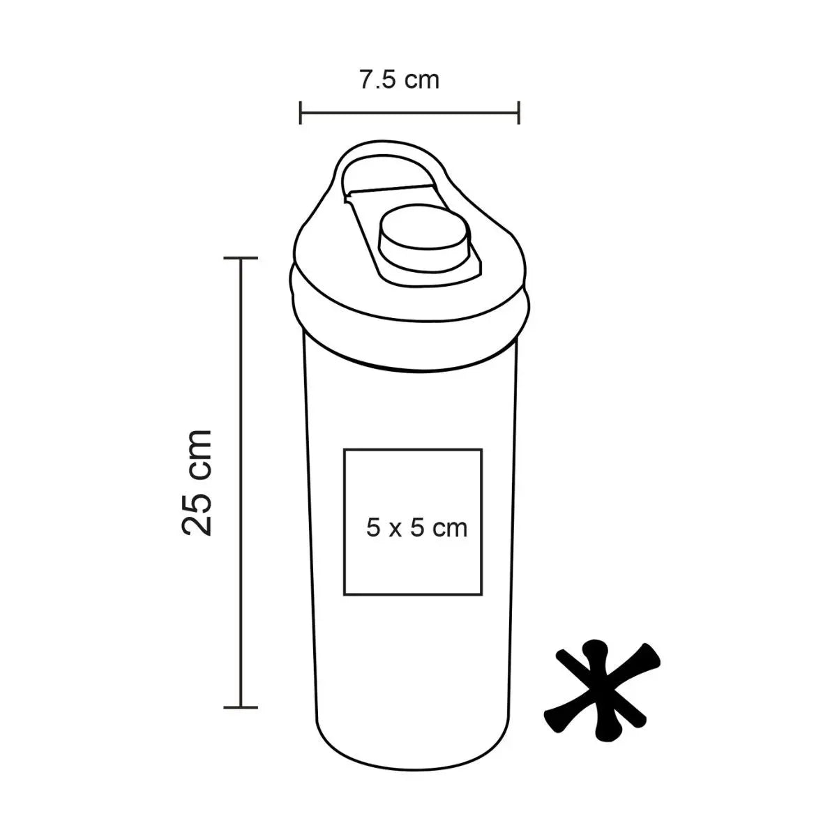 Cilindro Plastico Tricolor For Promotional Batir 450 ml - For Promotional