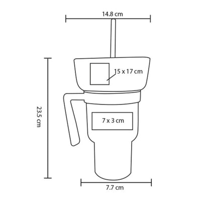 Vaso Plastico Tapa c/ Botanero For Promotional Elegir Color Verde - For Promotional - vista lateral