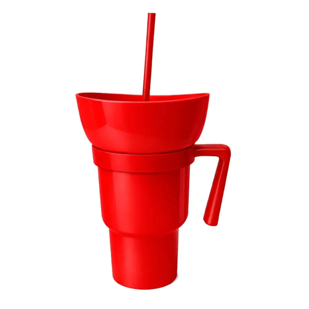 Vaso Plastico Tapa c/ Botanero For Promotional Elegir Color Rojo - For Promotional - vista lateral