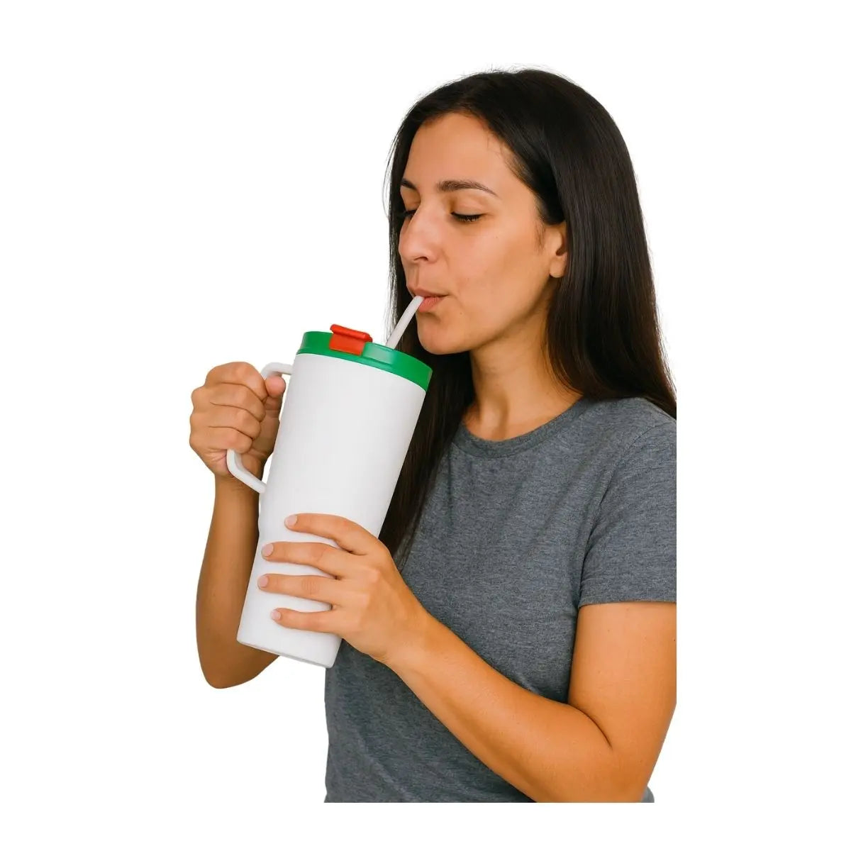 Vaso Plastico c/ Asa For Promotional Tapa Boquilla Popote - For Promotional - detalle