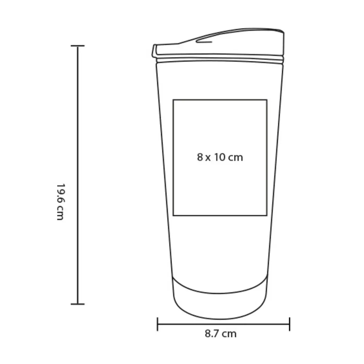 Vaso Plastico Doble Pared For Promotional Sistema Trompeta Colores Azul - For Promotional - empaque