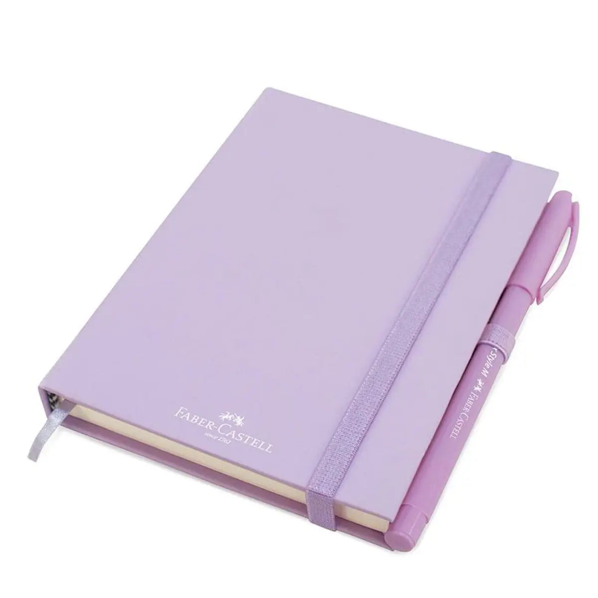 Set Mini Libreta Dibujo Violeta Pastel + Pluma Faber Castell - Faber Castell - detalle