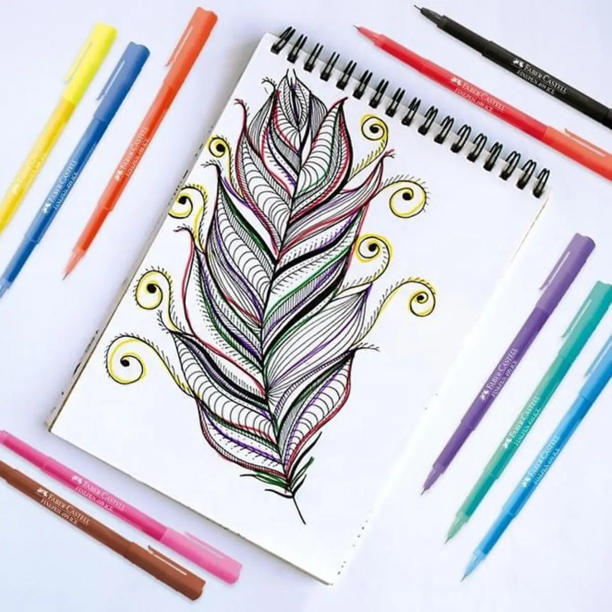 Rotuladores Faber Castell Punta Fina Ice 10 Pz - Faber Castell - vista lateral