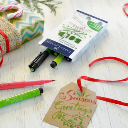 Rotuladores Tonos Verde Faber Castell Profesionales 6 Pz - Faber Castell - accesorios