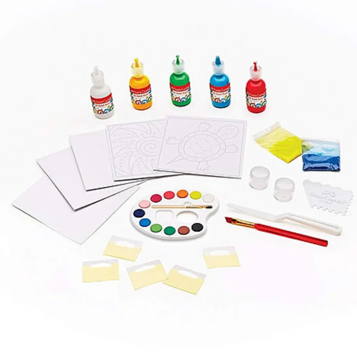 Kit Pintura Arena 3D Faber Castell Texturizada Arte Niños - Faber Castell - empaque