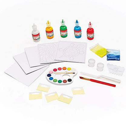 Kit Pintura Arena 3D Faber Castell Texturizada Arte Niños - Faber Castell - empaque
