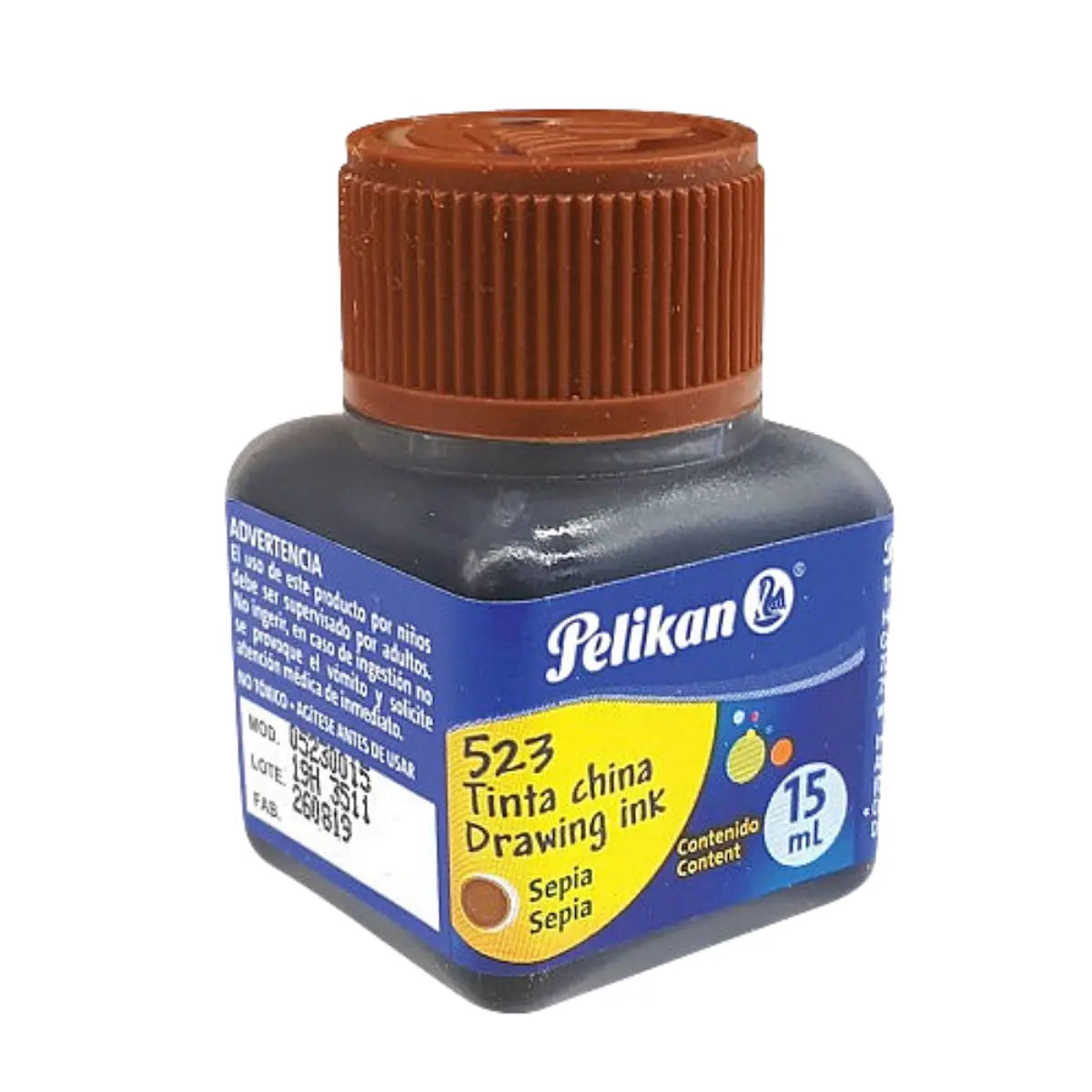 Tinta China Pelikan 15ml Dibujo Caligrafía Elegir Color Sepia - Pelikan - vista lateral