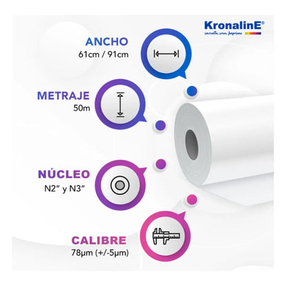 Papel Calca Albanene Natural 90/95g Kronaline Kx546 0.91 x 50 m 3 PIEZA - Kronaline - vista lateral