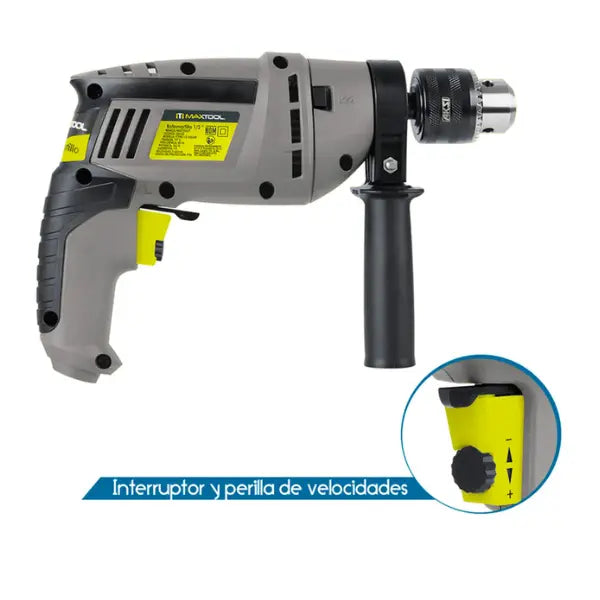 Rotomartillo Aksi 600W 1/2″ Gris – Taladro y Atornillador Aksi