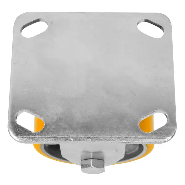 RODAJA ALUMINIO PU NARANJA FIJA 4" - Dogotuls - vista trasera