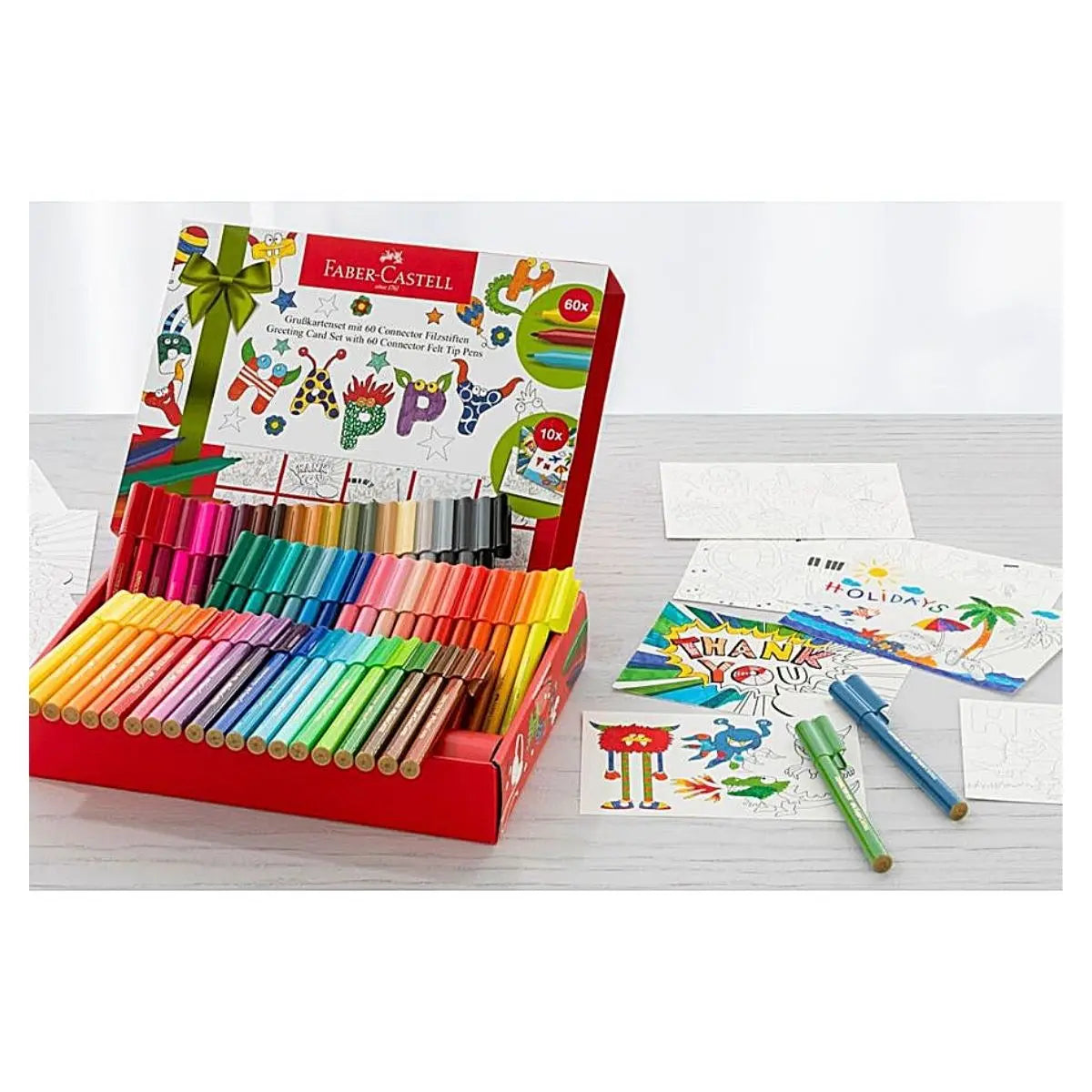 Rotuladores Faber Castell 60 Pz y 10 Tarjetas Felicitación - Faber Castell - uso