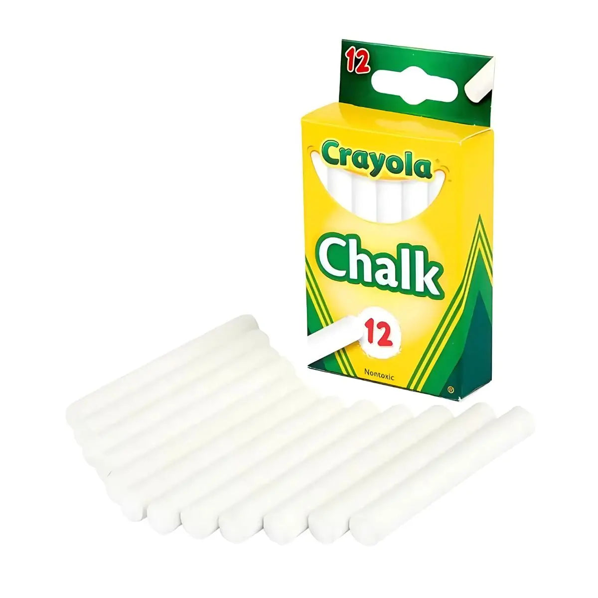 12 Gises Blancos Pizarron Antipolvo Marca Crayola - Crayola - vista trasera