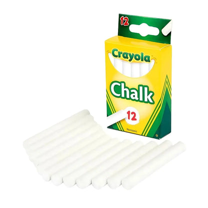 12 Gises Blancos Pizarron Antipolvo Marca Crayola - Crayola - vista trasera