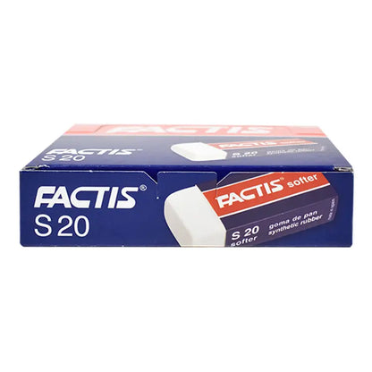 20 Gomas Borrar Factis S20 Pan Migajon Escolar Blanca - Factis - vista lateral