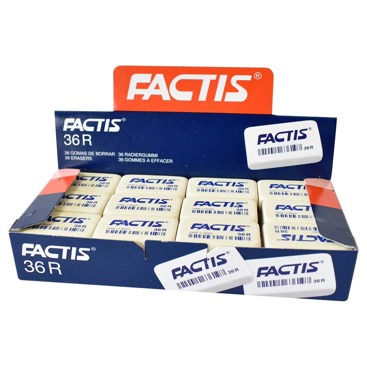 36 Gomas Borrar Factis 36r Migajon Escolar Blancas - Factis