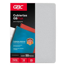 CUBIERTA CARTA GBPLAK RAYADO TRANS C/50 - ACCO