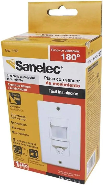 Placa Universal Con Sensor Movimiento Sanelec 9 Mts 1286 - Sanelec - detalle