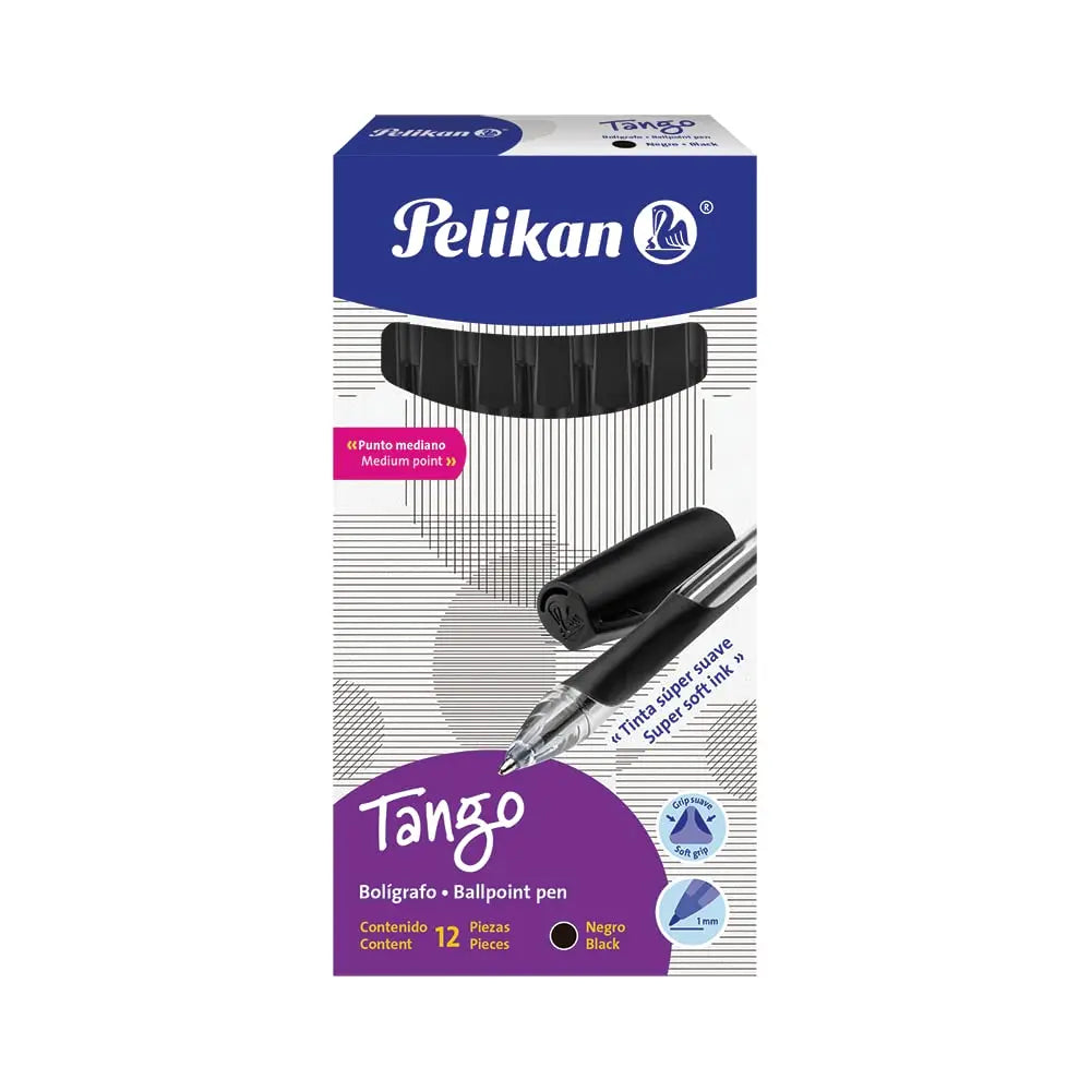 Bolígrafos Semi Gel Pluma Tango Pelikan 12 Piezas Elegir Color Negro - Pelikan