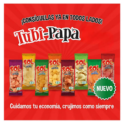 Papas Sol Tubipapa Sabor Original Botana Snack Salado 100g - PAPAS SOL - empaque