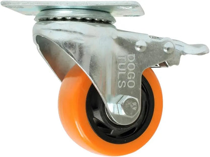4 Pzs Rodaja Giratoria Pvc Placa Freno Dogotuls Naranja - Dogotuls
