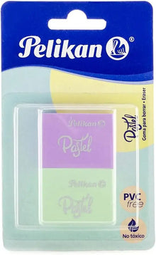 Gomas Borradores Plástica Pelikan Colores Pastel 2 Piezas - Pelikan - accesorios
