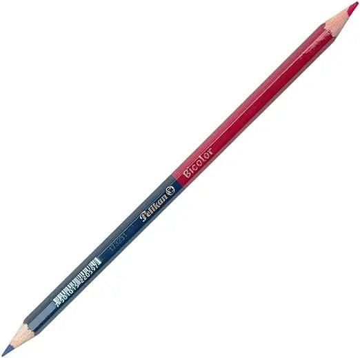 Lápices Bicolor Azul Oscuro Rojo Carmín Pelikan 10 Piezas - Pelikan - empaque