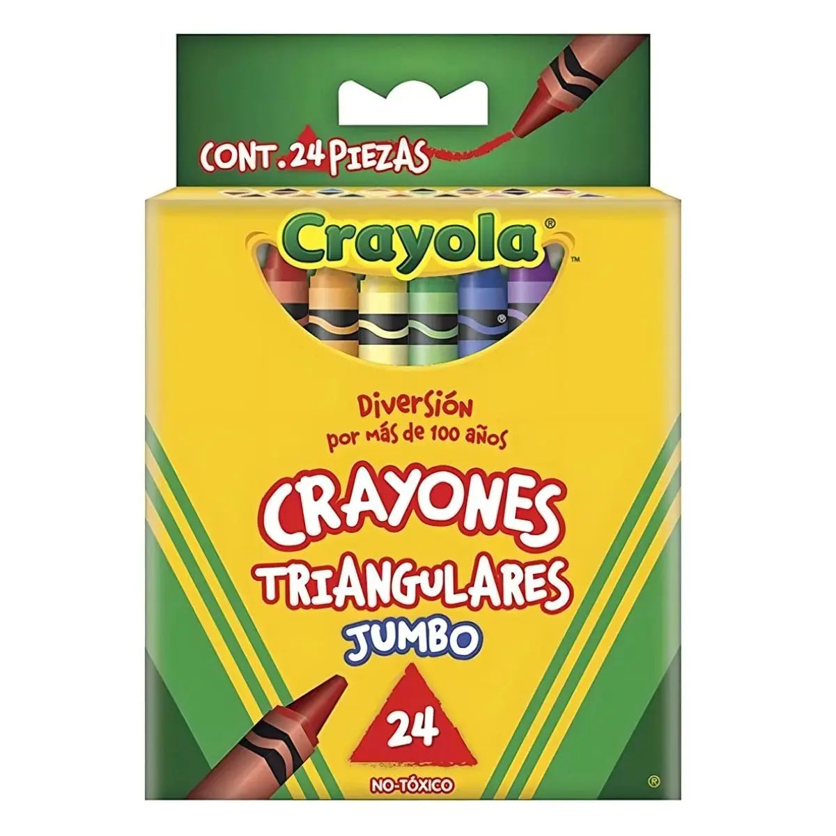 24 Crayones Triangulares Colores Marca Crayola - Crayola - empaque
