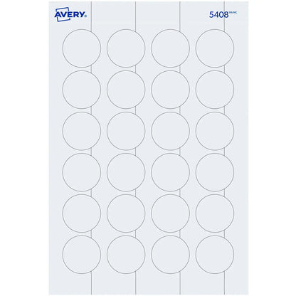 1008 Etiquetas Redonda Removible Avery Blanco 1.9cm Codigo - Avery - vista lateral