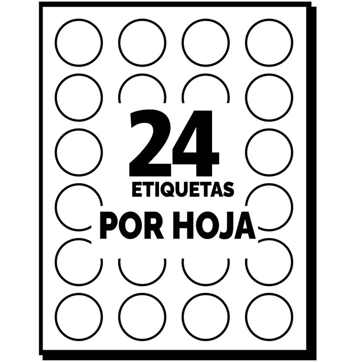 1008 Etiquetas Redonda Removible Avery Blanco 1.9cm Codigo - Avery - empaque