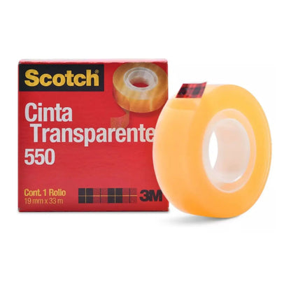 Cinta Adhesiva Transparente Scotch 550 19mm X 33m - 3M - detalle