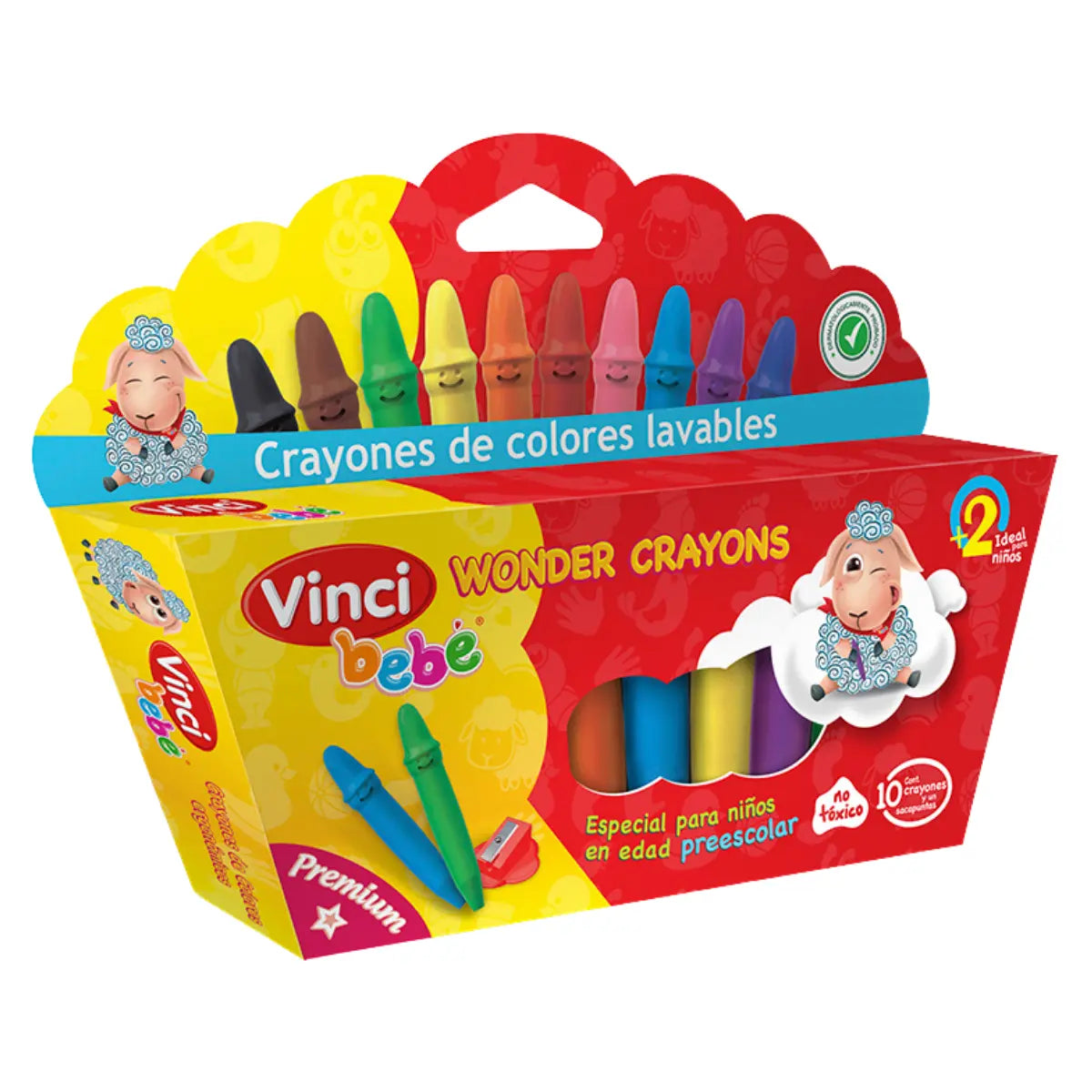 Crayones Lavables Vinci Bebé Trazo Suave 10 Piezas - Vinci