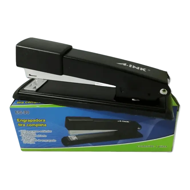 Engrapadora Tira Completa A-ink Metalica Negra Oficina - Mae