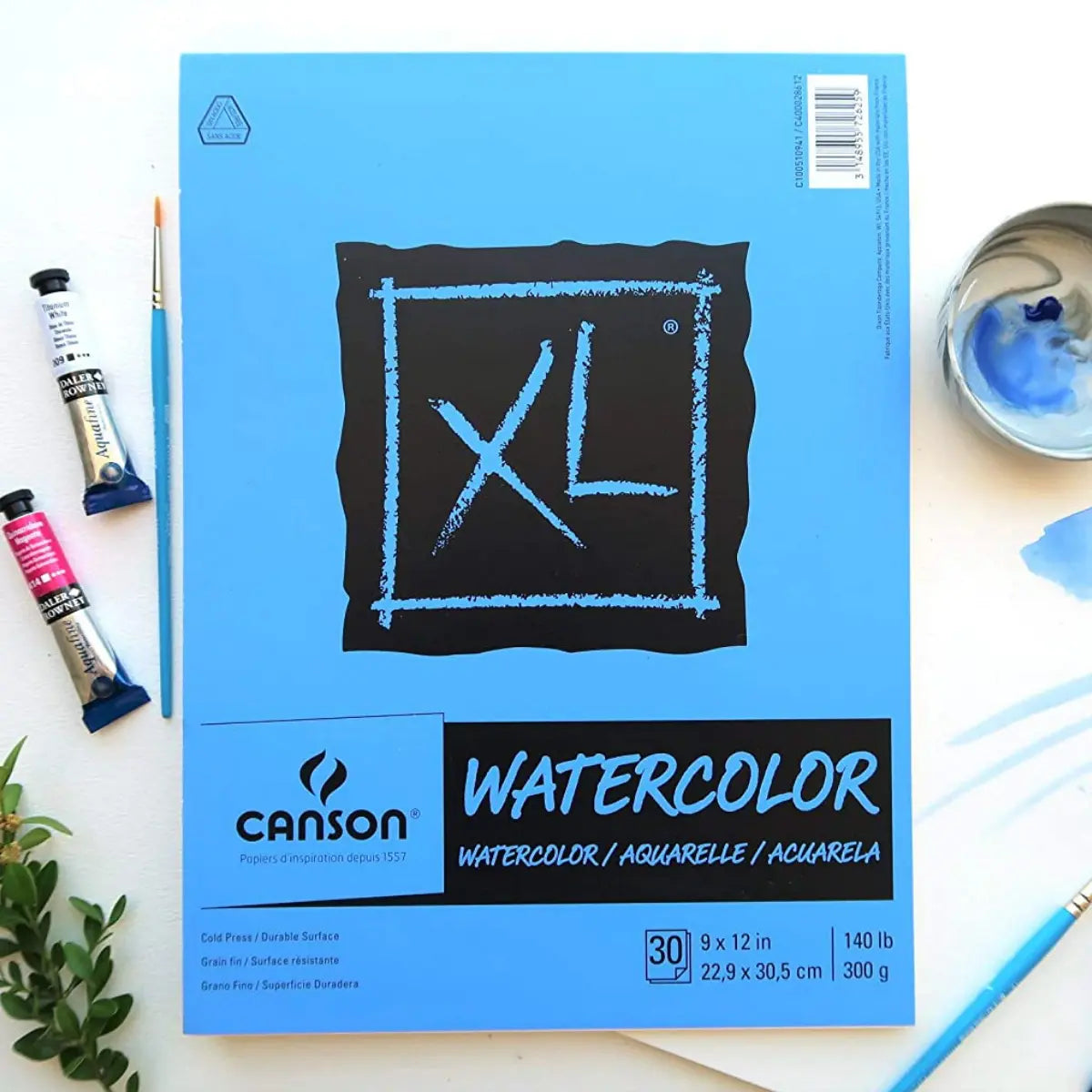 Block Xl Watercolor Canson Acuarela Pintura 22,9 X 30,5 300g - Canson - detalle