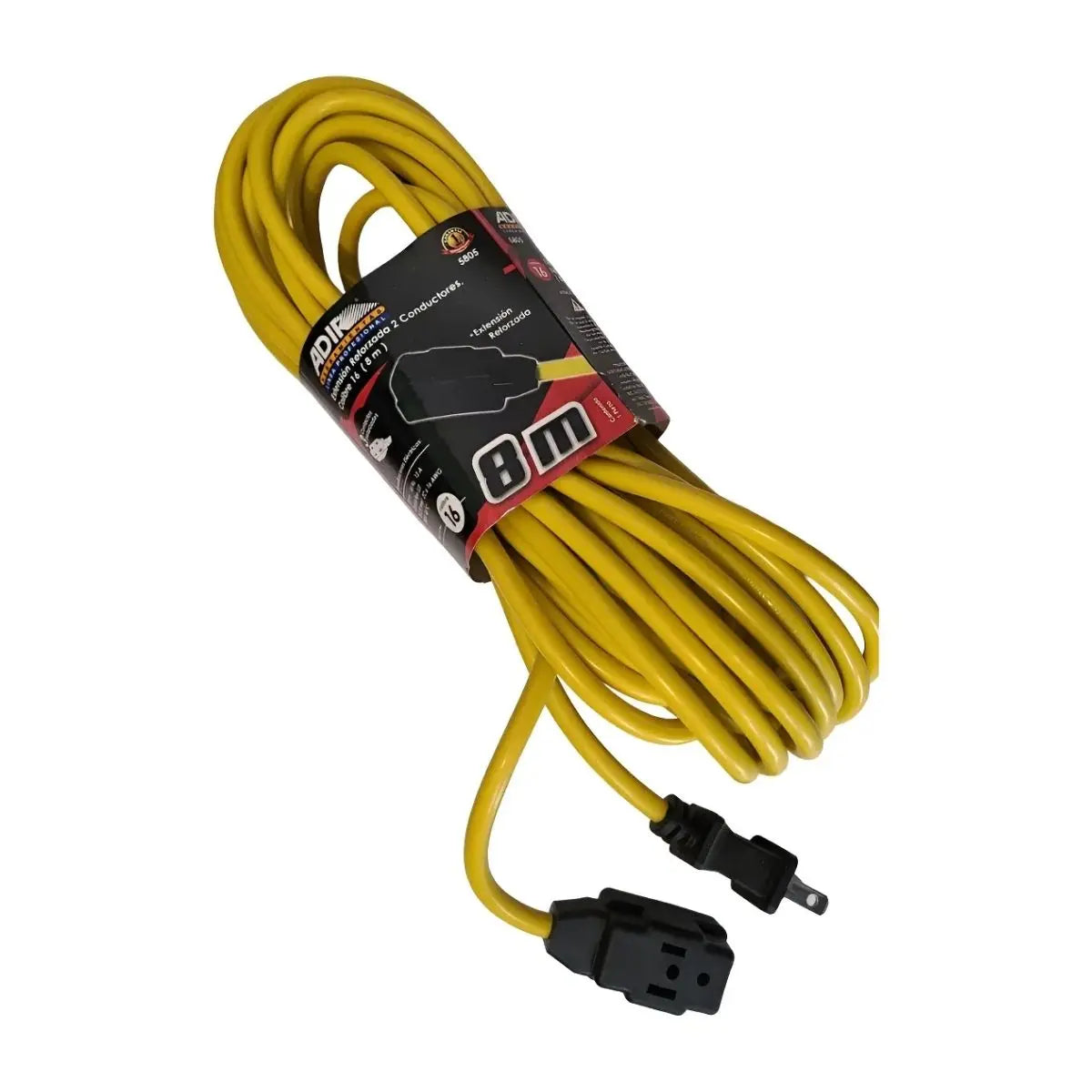 Extensión Electrica de 2 Conductores 8 m Calibre 16 Adir - Adir - vista lateral