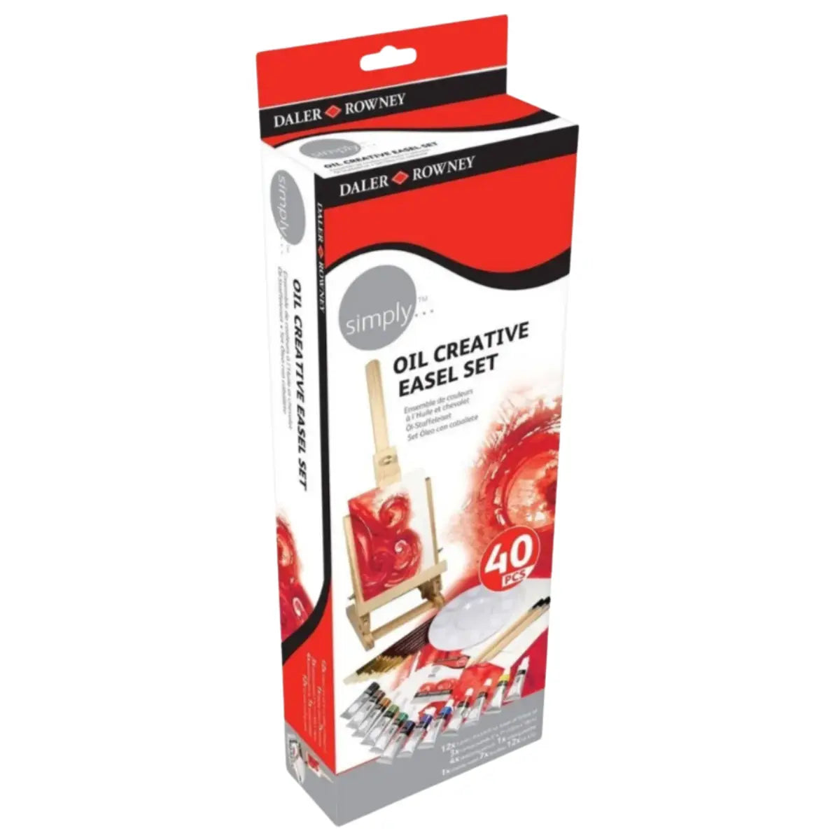 Set De Arte Mini oleo Caballete Simply Daler Rowney 40 Pzas - daler rowney