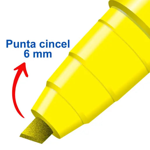 Marcatextos Marcador Azor Fluorescente Lavable Vision 12 Piezas Naranja - Azor - vista lateral