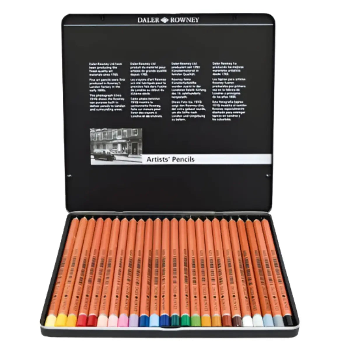 Estuche 24 Lapiz Pastel Dibujo Trazo Suave Daler Rowney - Daler-Rowney