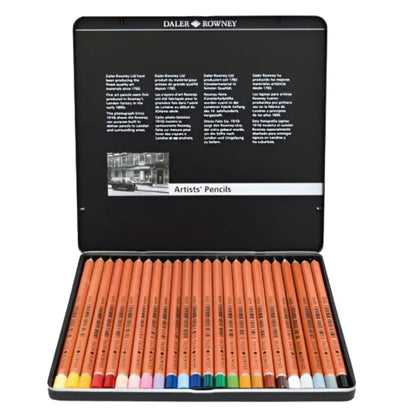 Estuche 24 Lapiz Pastel Dibujo Trazo Suave Daler Rowney - Daler-Rowney