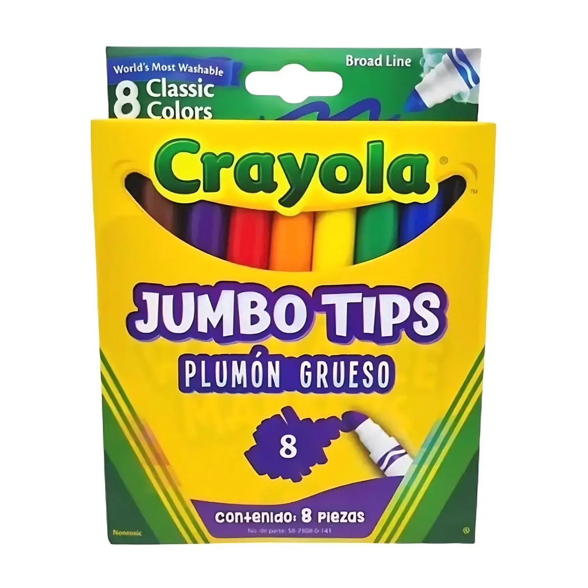 8 Plumones Jumbotips Marca Crayola - Crayola